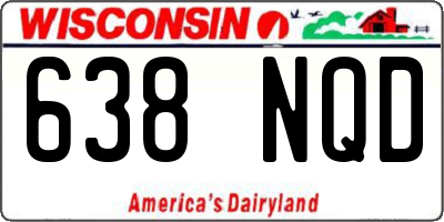WI license plate 638NQD