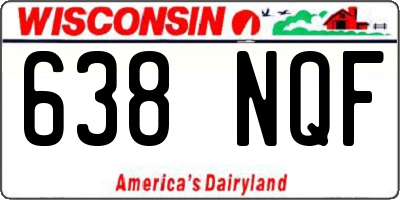 WI license plate 638NQF