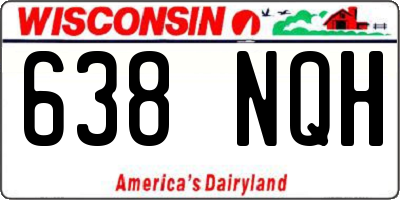 WI license plate 638NQH