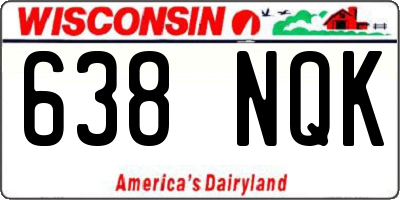 WI license plate 638NQK