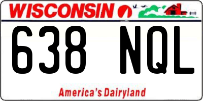WI license plate 638NQL