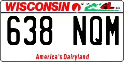 WI license plate 638NQM
