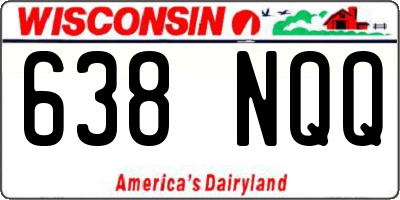 WI license plate 638NQQ