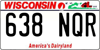 WI license plate 638NQR