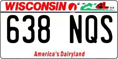WI license plate 638NQS