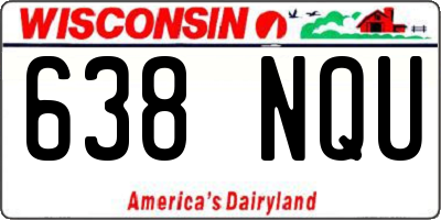 WI license plate 638NQU