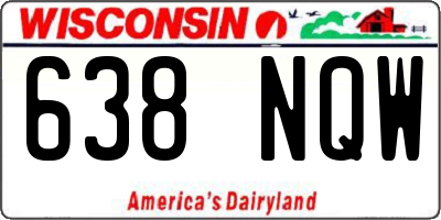 WI license plate 638NQW