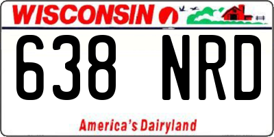 WI license plate 638NRD