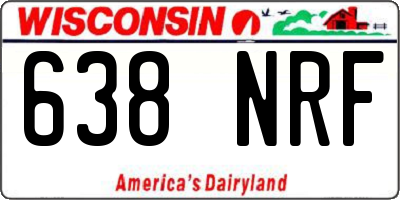 WI license plate 638NRF