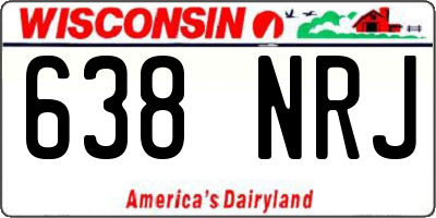 WI license plate 638NRJ