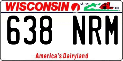 WI license plate 638NRM