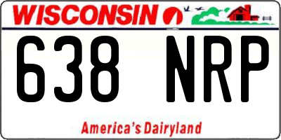 WI license plate 638NRP