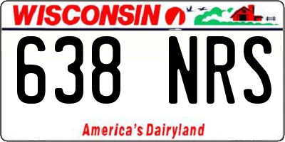 WI license plate 638NRS