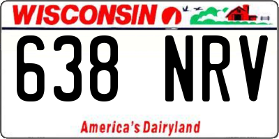 WI license plate 638NRV