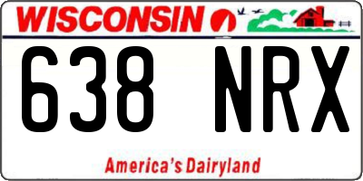 WI license plate 638NRX