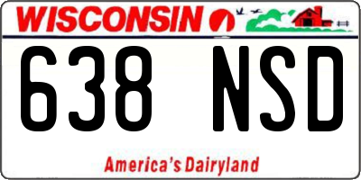 WI license plate 638NSD