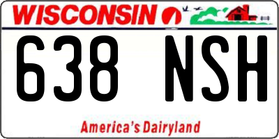 WI license plate 638NSH