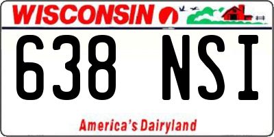 WI license plate 638NSI