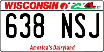 WI license plate 638NSJ