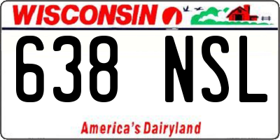 WI license plate 638NSL