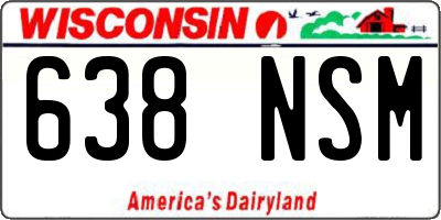 WI license plate 638NSM