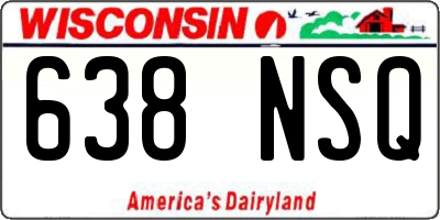 WI license plate 638NSQ