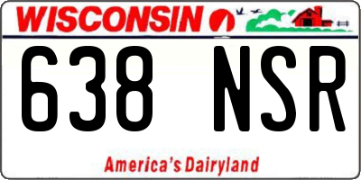WI license plate 638NSR
