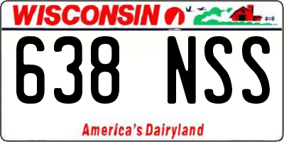 WI license plate 638NSS