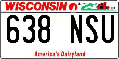 WI license plate 638NSU