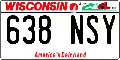 WI license plate 638NSY