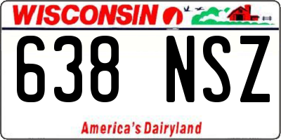 WI license plate 638NSZ