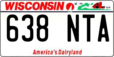 WI license plate 638NTA
