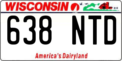 WI license plate 638NTD