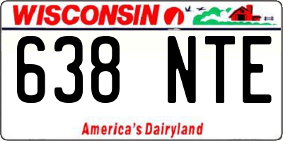 WI license plate 638NTE