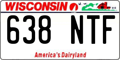WI license plate 638NTF