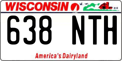 WI license plate 638NTH