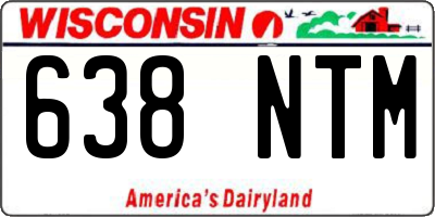 WI license plate 638NTM