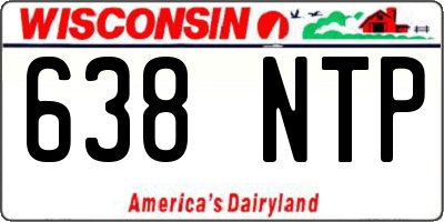 WI license plate 638NTP
