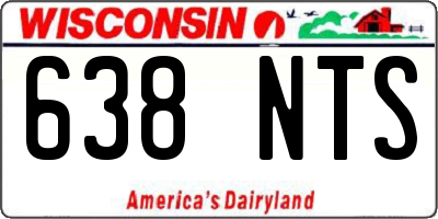 WI license plate 638NTS