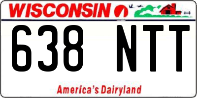 WI license plate 638NTT