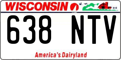 WI license plate 638NTV