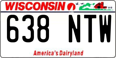 WI license plate 638NTW