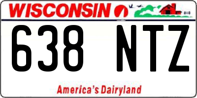 WI license plate 638NTZ