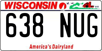 WI license plate 638NUG