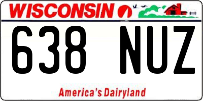 WI license plate 638NUZ