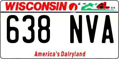 WI license plate 638NVA