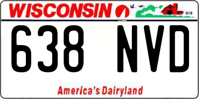 WI license plate 638NVD