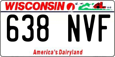 WI license plate 638NVF