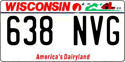 WI license plate 638NVG