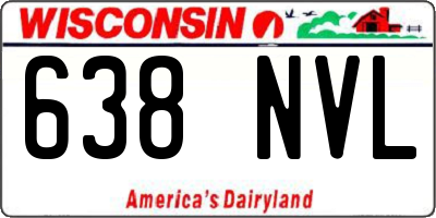 WI license plate 638NVL